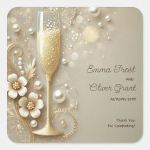 Champagne & Pearl Elegant Wedding Shower