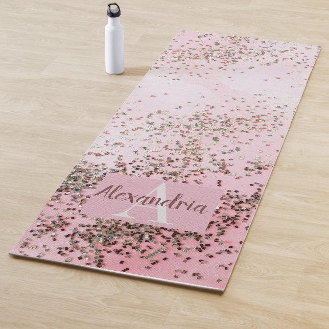 Champagne Pink Confetti Yoga Mat (In Situ)