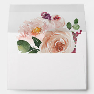 Champagne & Pink Floral 2 Envelope