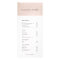 Champagne Pink Glitter Salon Price List Menu