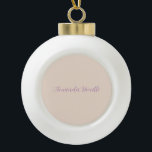 Champagne Pink Plain Simple Minimalist Modern Ceramic Ball Christmas Ornament<br><div class="desc">Simple,  modern,  minimalist design. This template can be customised to meet all professional occupations.</div>