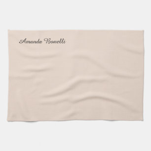Champagne Pink Plain Simple Minimalist Modern Tea Towel
