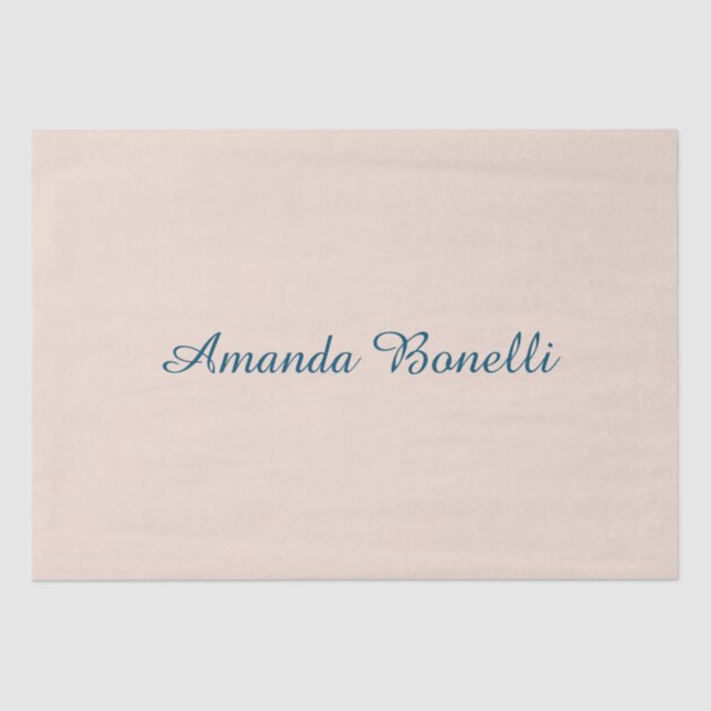 Champagne Pink Plain Simple Minimalist Modern Tissue Paper (Front)