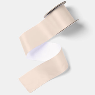 Champagne Pink Plain Solid Colour Satin Ribbon