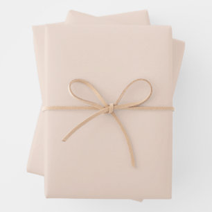 Champagne pink Plain Solid Colour Wrapping Paper Sheet