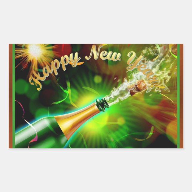 Champagne Pop Sticker (Front)