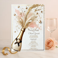 Champagne Pop Wedding Shower Blush and Gold 