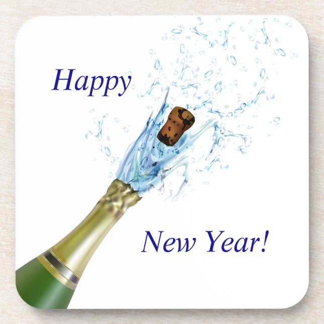 Champagne Popping Coaster (Front)