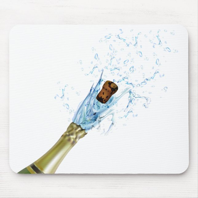 Champagne Popping Mouse Mat (Front)