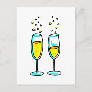 champagne postcard