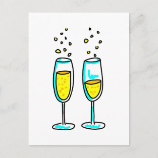 champagne postcard