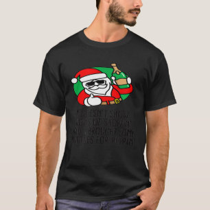 Champagne Prosecco Wine Santa Claus Christmas Pun T-Shirt