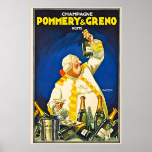 Champagne Reims Pommery & Greno Mauzan Wine Poster