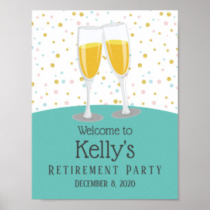 Champagne  retirement Party Poster