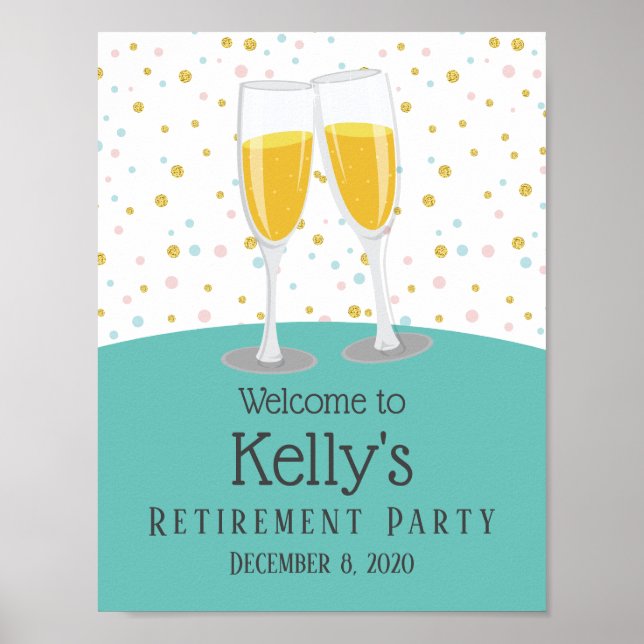 Champagne  retirement Party Poster (Front)