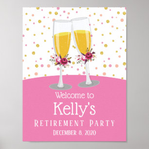 Champagne  retirement Party Poster