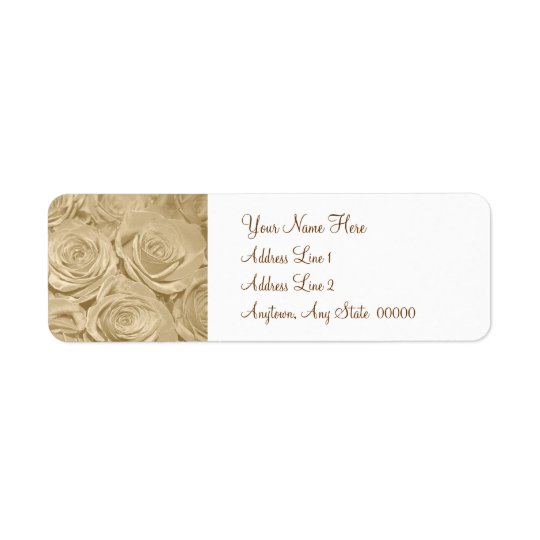 Champagne Roses Return Address Label