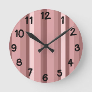 Champagne Roses Round Clock