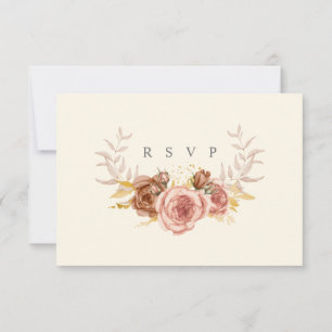 champagne roses RSVP w meal choices Card