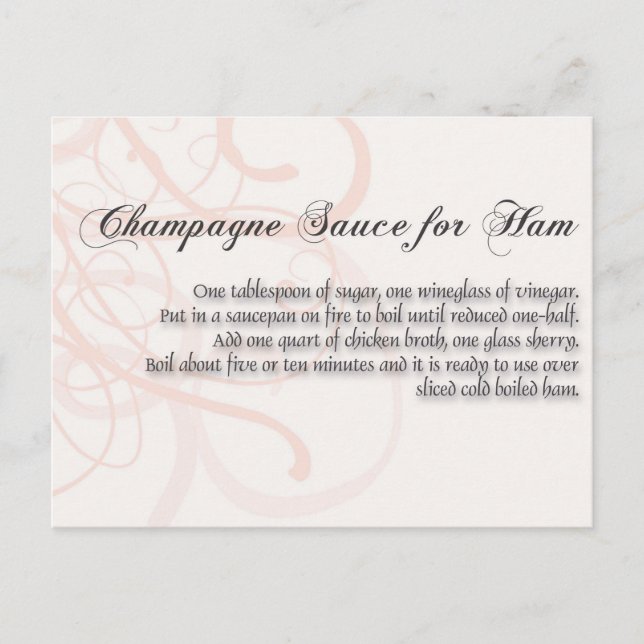 Champagne Sauce for Ha, Postcard (Front)