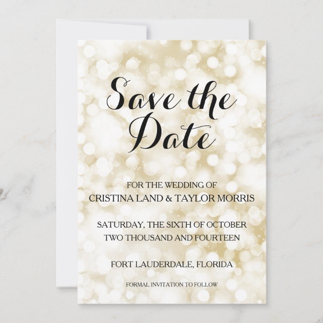 Champagne Save the Date (Front)