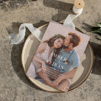 Champagne Shades - Photo Wedding V2 Invitation