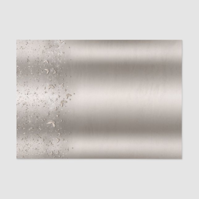 Champagne Shimmer Flutter Butterfly Sweet 16 Party Tissue Paper (Front)