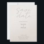 Champagne Shimmer Wedding Minimalist Modern Save The Date<br><div class="desc">You can easily change the fonts and colours. You can also add your logo and the background image as you like.</div>