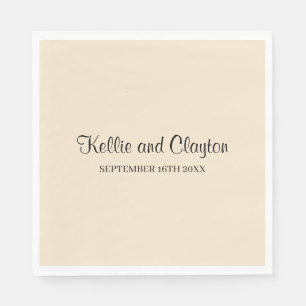 Champagne Simple Wedding Napkins