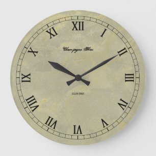 Champagne Skies Roman Numerals Wallclock