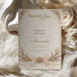 Champagne Snow in Love Bridal Shower Invitation