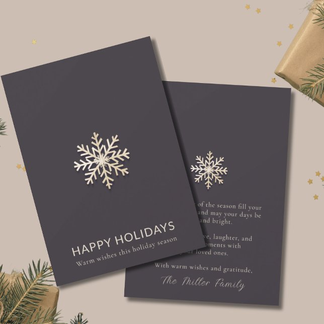 Champagne Snowflake Holiday Card (Creator Uploaded)