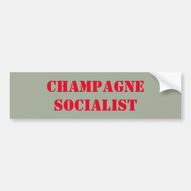 Champagne Socialist bumper sticker (Front)