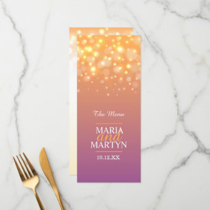 Champagne sparkle four course dinner menu