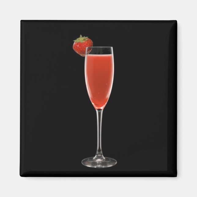 Champagne Strawberry Magnet (Front)