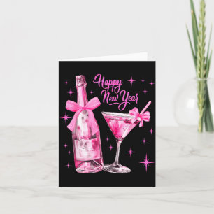 Champagne Swea Martini Coquette Happy New Year Par Card