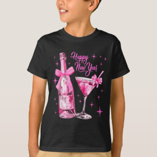 Champagne Swea Martini Coquette Happy New Year Par T-Shirt