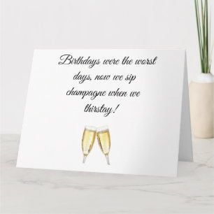 Champagne Taste Birthday Card
