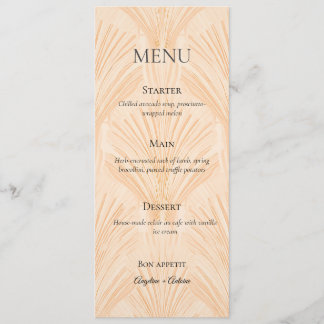 Champagne Tastes Elegant Minimalist Menu