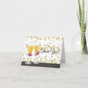 Champagne  thank you card