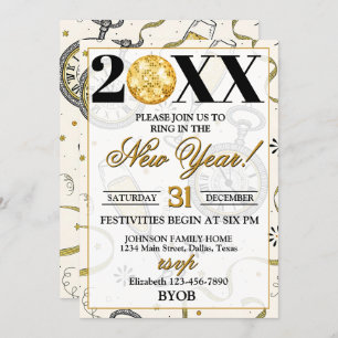 Champagne Toast 2026 New Years Eve Party Invitation