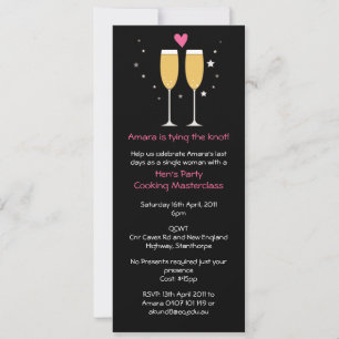 Champagne Toast Bachelorette Party Invitation