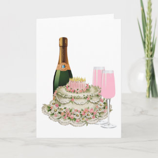 Champagne Toast Birthday Card