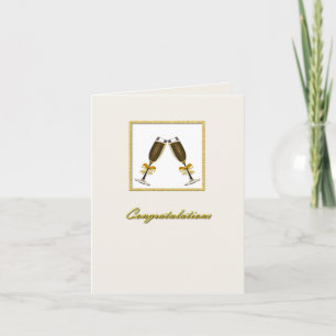 Champagne Toast Custom Wedding Greeting Card