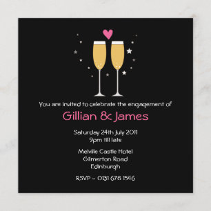 Champagne Toast Engagement Party Invitation
