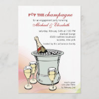 Champagne Toast Engagement Party Invitation