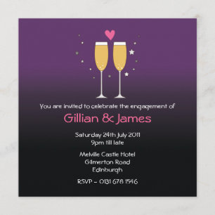 Champagne Toast Engagement Party Invitation