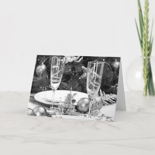 **CHAMPAGNE TOAST** FOR A VERY MERRY CHRISTMAS HOLIDAY CARD