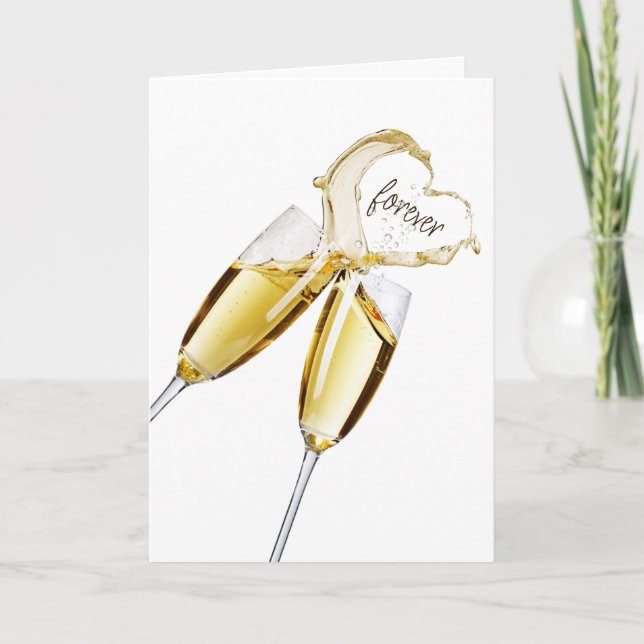 Champagne Toast for Anniversary  Card (Front)