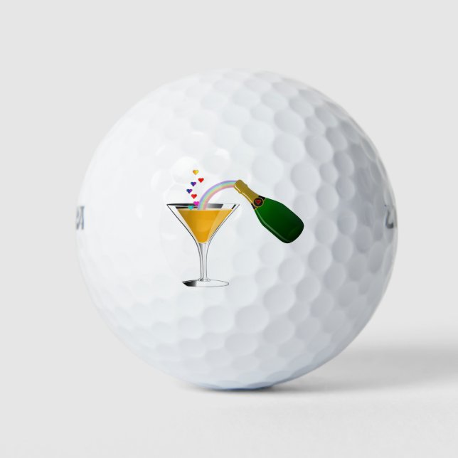 Champagne Toast Golf Balls (Front)
